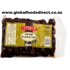 Lepanto Dried Thassos Black Olives. 500gm.